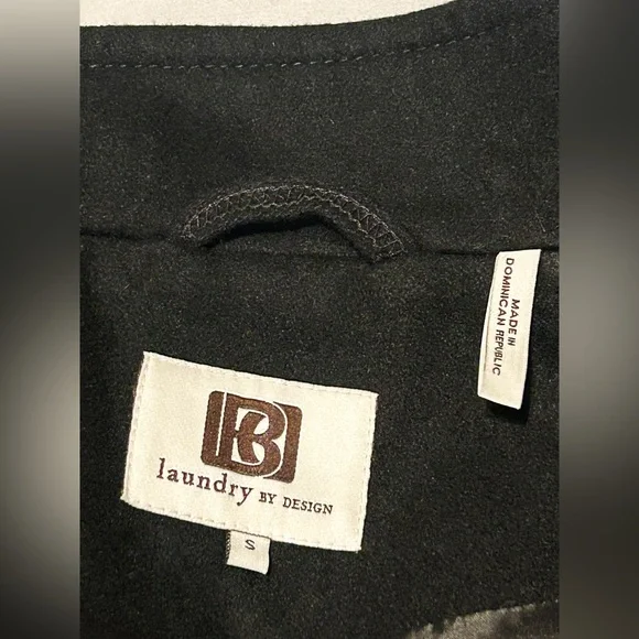 Peacoat Jacket S Black Steampunk Victorian High Collar Fur Wool Romantic Gothic - Picture 6 of 7